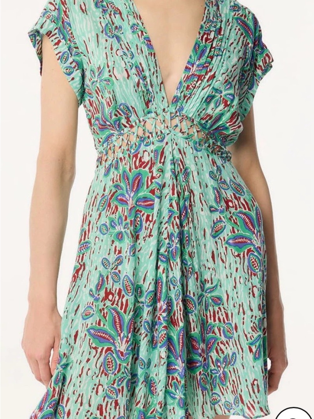 Poupette St. Barth mint exotic Cecile dress mini (NWT Og price $290)